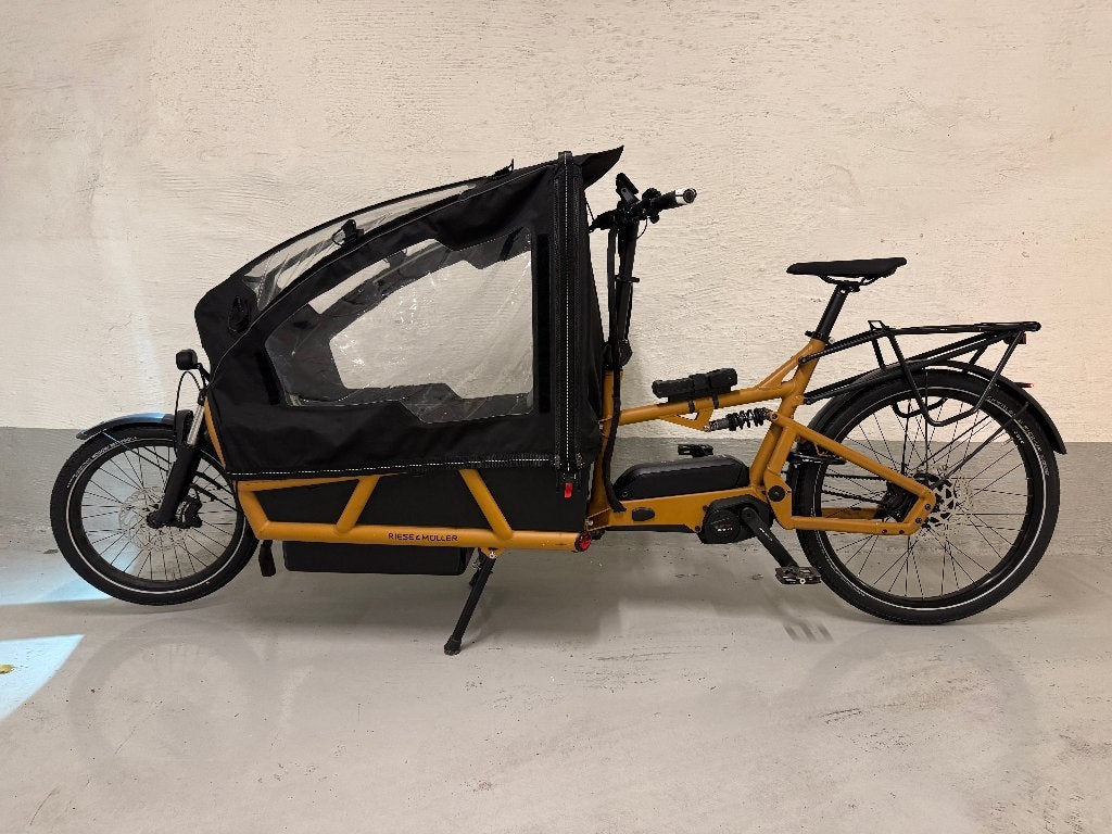 Riese & Müller Load4 75 Vario vélo cargo – 3 sièges enfants, Riese & Müller, 47 à 51 cm, Enlèvement, Utilisé