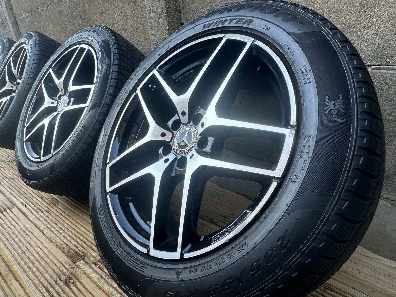 Jantes Mercedes Original Classe GLC43 + Pneus, Autos : Pièces & Accessoires, Pneus hiver, Pneu(s), 19 pouces, Enlèvement