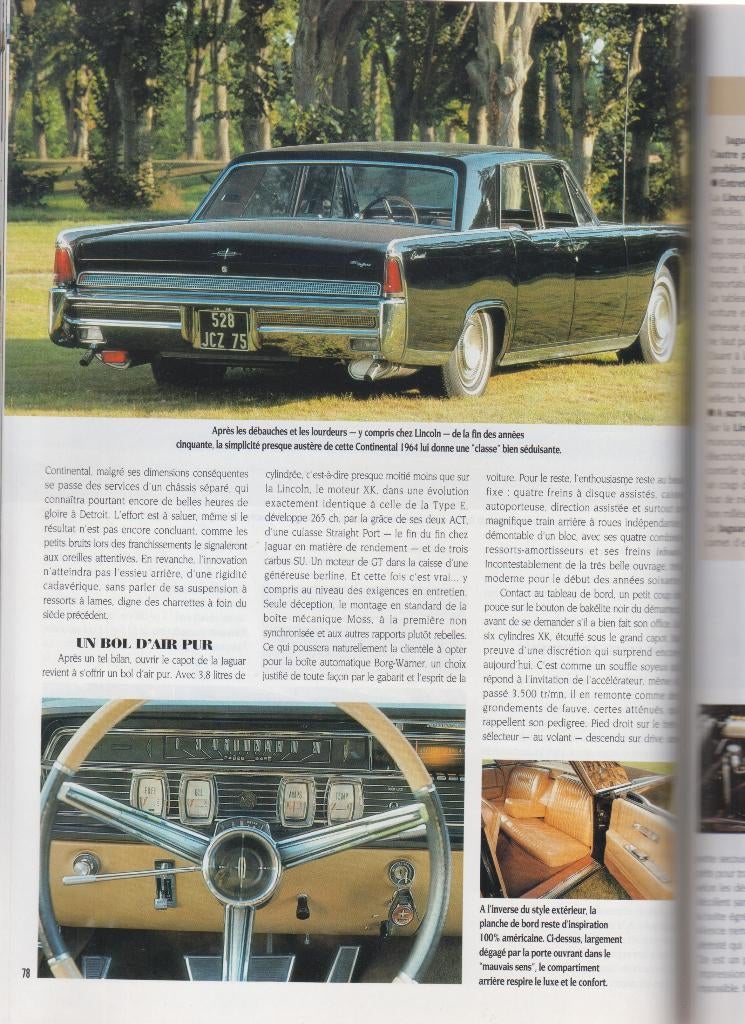 1964 Lincoln Continental voiture de collection, Livres, Envoi, Utilisé