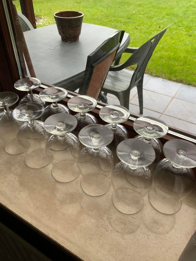 11 tulpglazen wijnglazen, Huis en Inrichting, Ophalen, Zo goed als nieuw