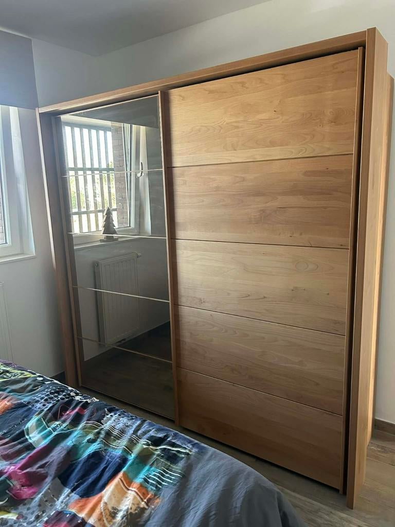 Garde-Robe en bois massif, Maison & Meubles, Avec tablette(s), 200 cm ou plus, Comme neuf, Chêne