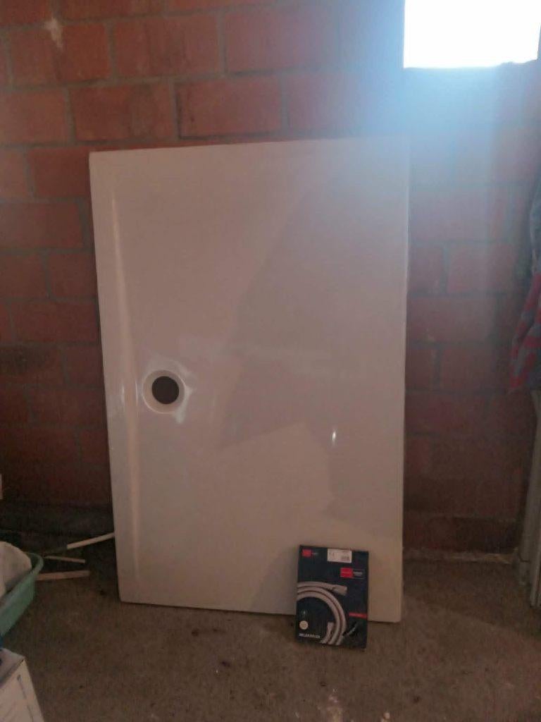 Douche (bak + kranen + giffon), Doe-het-zelf en Bouw, Ophalen, Nieuw, Douche