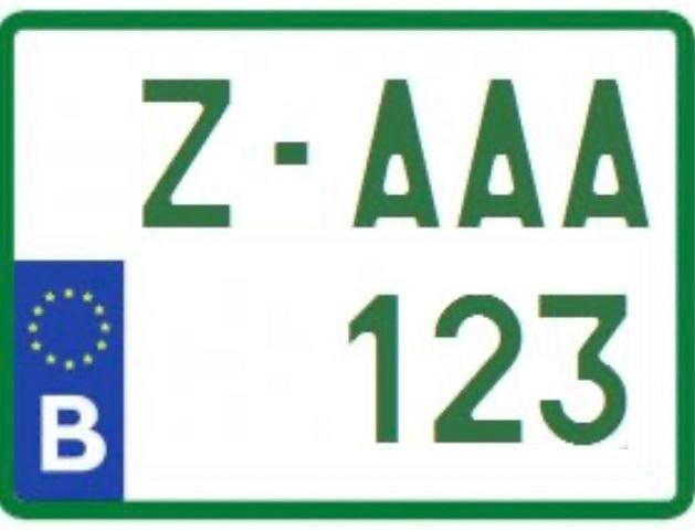 Plaque immatriculation Z verte format moto, Neuf, Enlèvement ou Envoi, ., .