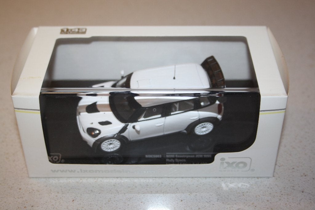 1:43 IXO MINI Countryman JCW WRC rally spec wit., Hobby en Vrije tijd, Modelauto's | 1:43, Ophalen of Verzenden, Nieuw, Auto