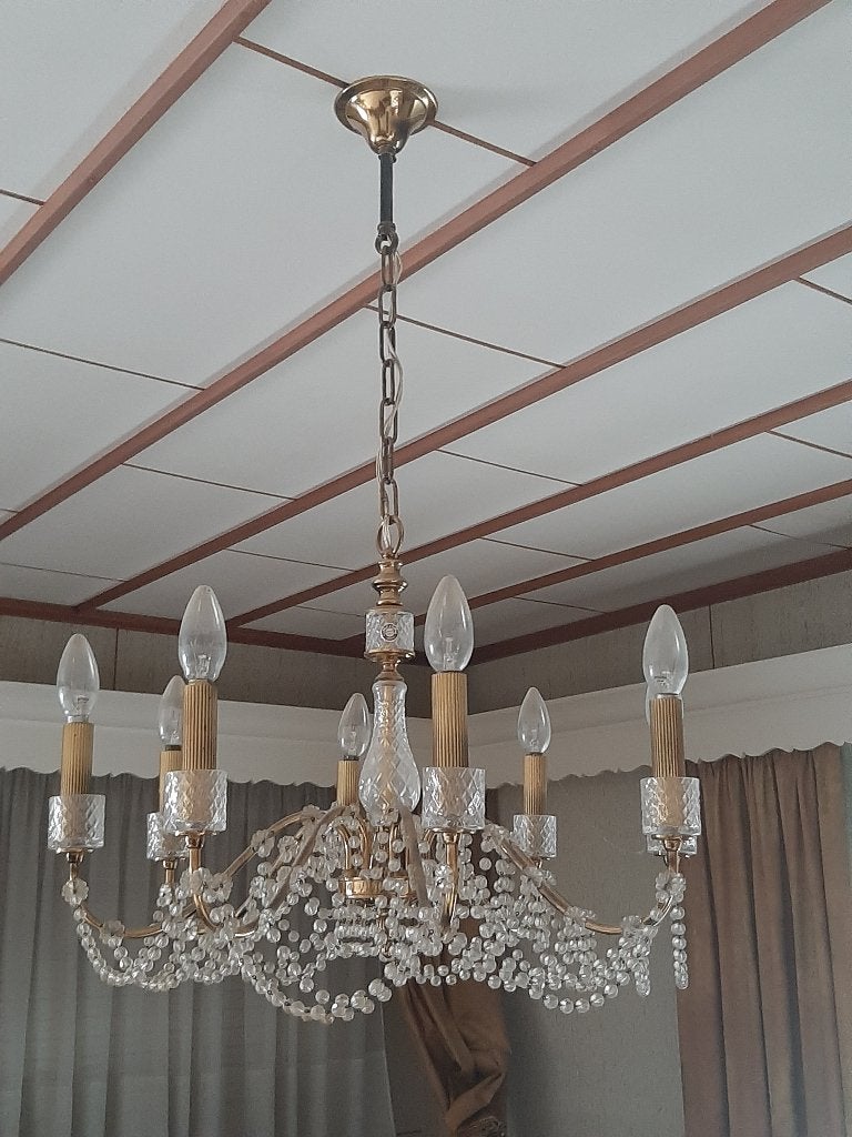 christallen luster, Ophalen, Gebruikt, Glas, Vintage - Christal - klassiek
