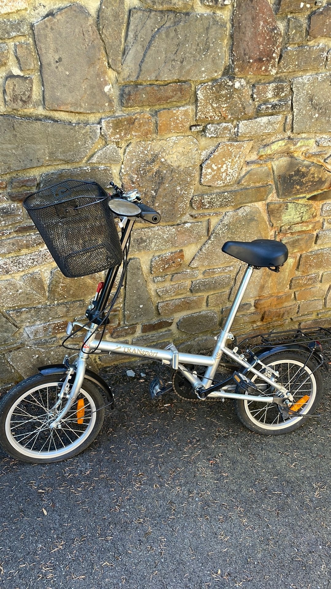 Velo pliable de ville avec panier et retroviseur pliable, Enlèvement, Comme neuf