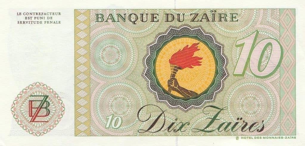 Banque Du Zaire 10 Zaires 27.10.1985 unc, Ophalen of Verzenden, Los biljet