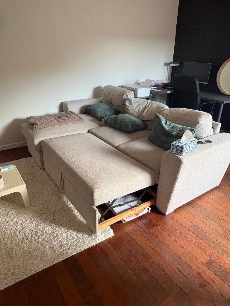 Grijze zetel jysk, Gebruikt, 75 tot 100 cm, Minder dan 150 cm, Ophalen