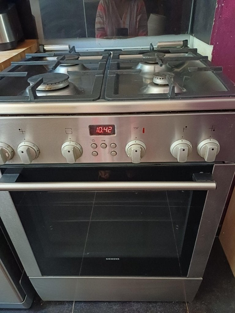 Cuisinière Siemens mixte Inox, Electroménager, Cuisinières, Gaz, 85 à 90 cm, Enlèvement, Utilisé