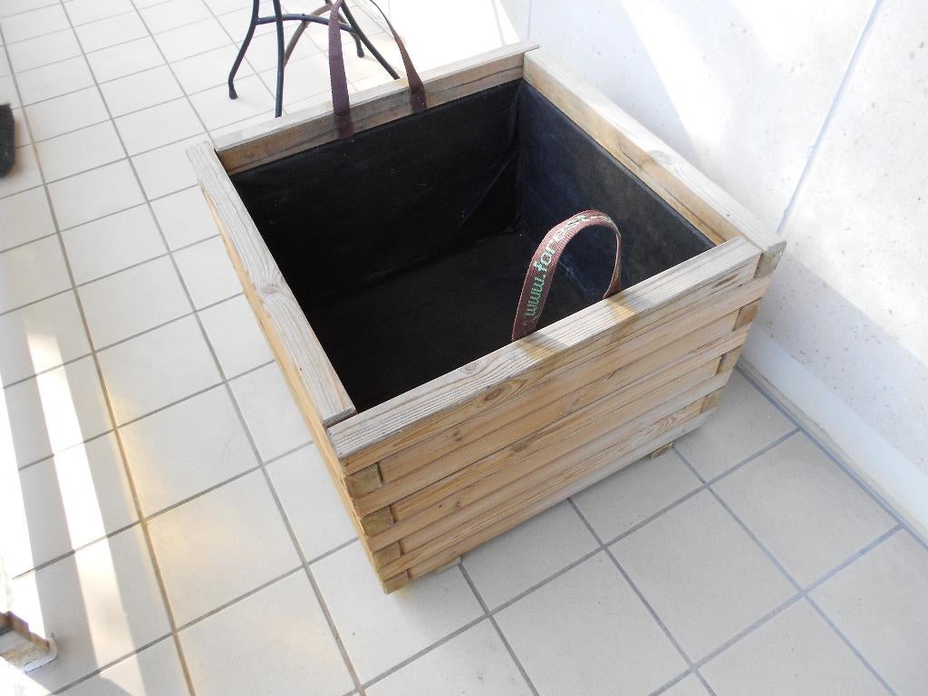Bac à plantes bois, Carré, 30 à 60 cm, Enlèvement, Utilisé