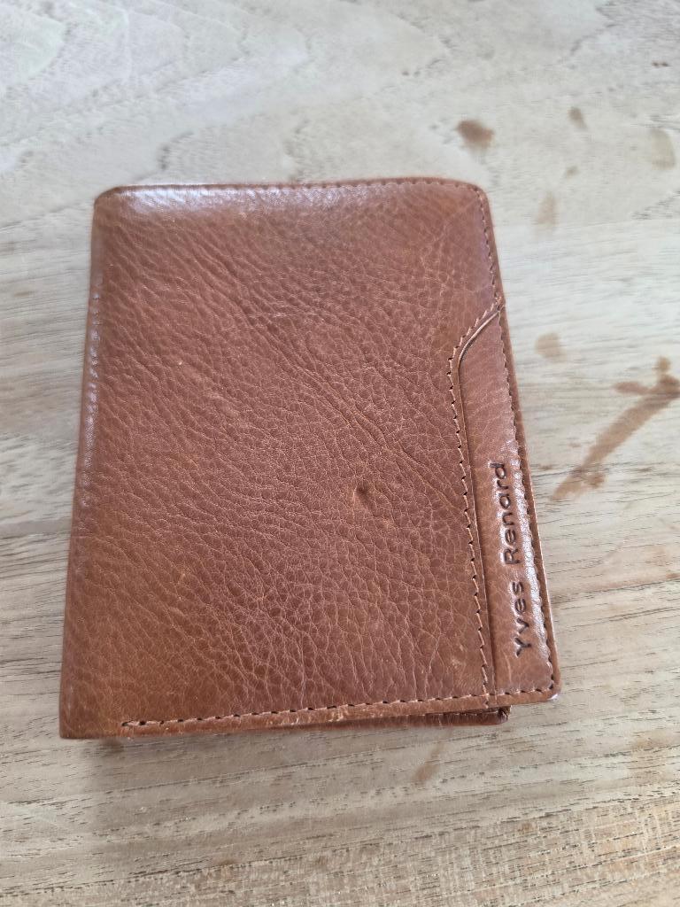Portefeuille - Yves Renard, Bruin, Zo goed als nieuw, Leder, Ophalen