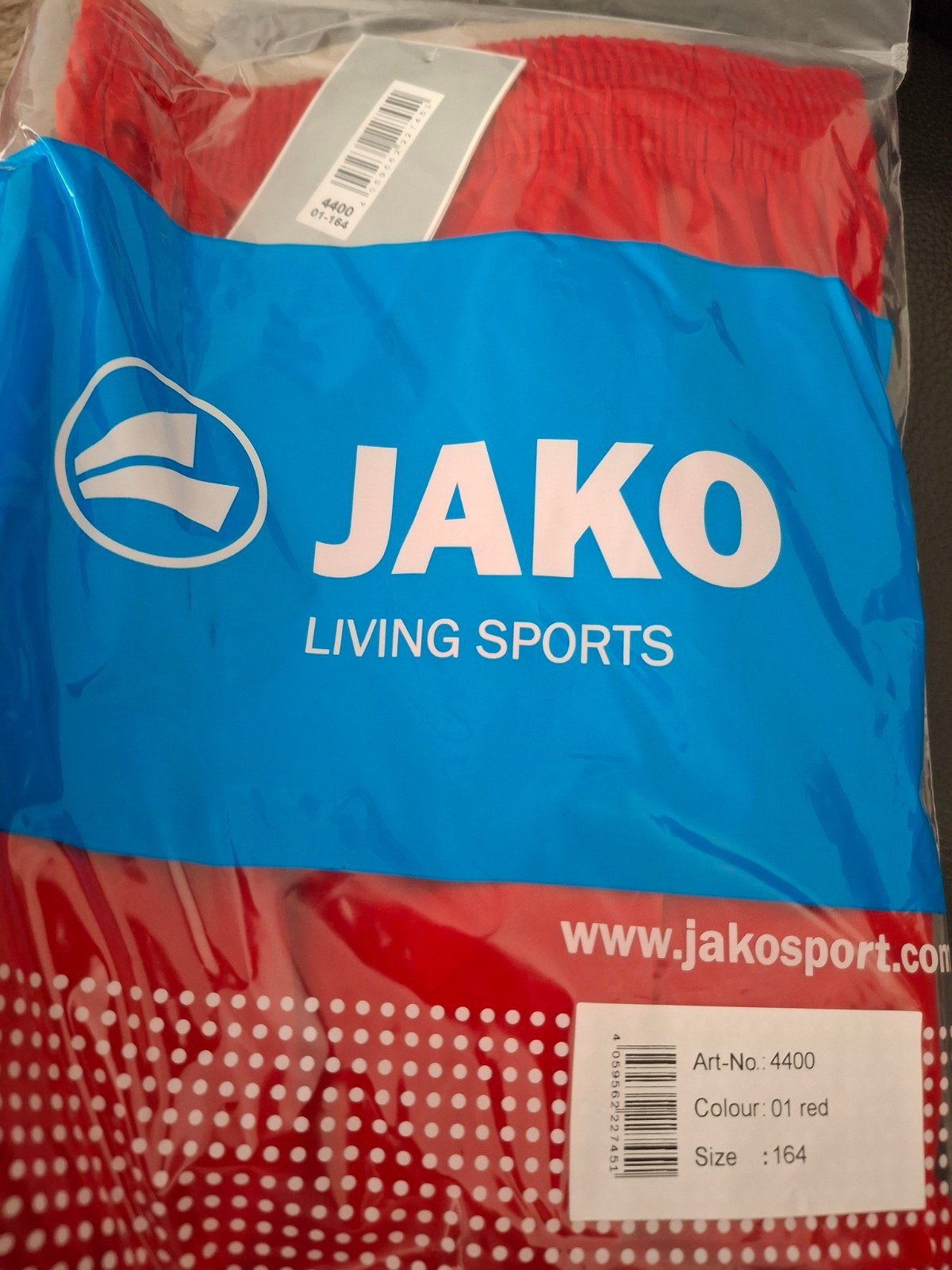 Rood voetbalbroeje Jako mt 164 artnr 4400 colour 01 red

1 s, Maat XS of kleiner, Ophalen of Verzenden, Nieuw