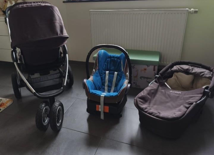 Maxi cosi 3-in-1 wandelwagen met isofix en nieuwe banden, Ophalen, Gebruikt, Luchtbanden, Combiwagen