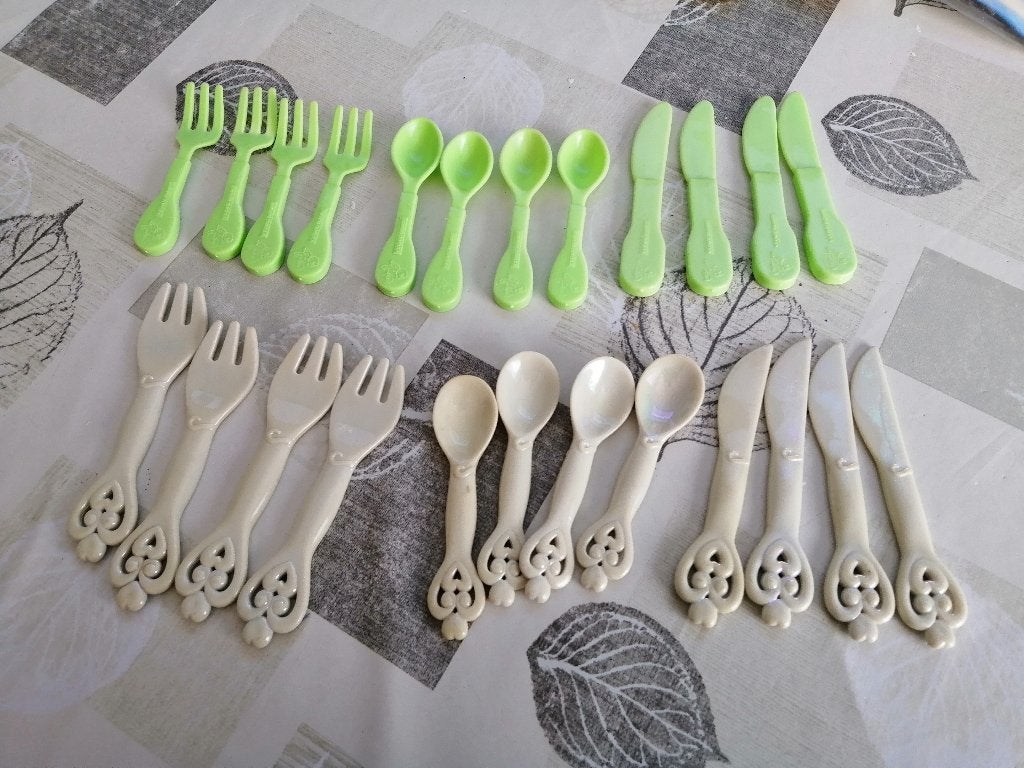 bestek voor keukentje, Enlèvement ou Envoi, Comme neuf, Plastique, Accessoires de cuisine de jeu