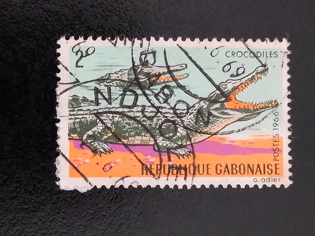 Gabon 1967 - faune, reptiles, crocodiles, Envoi, Autres pays, Affranchi
