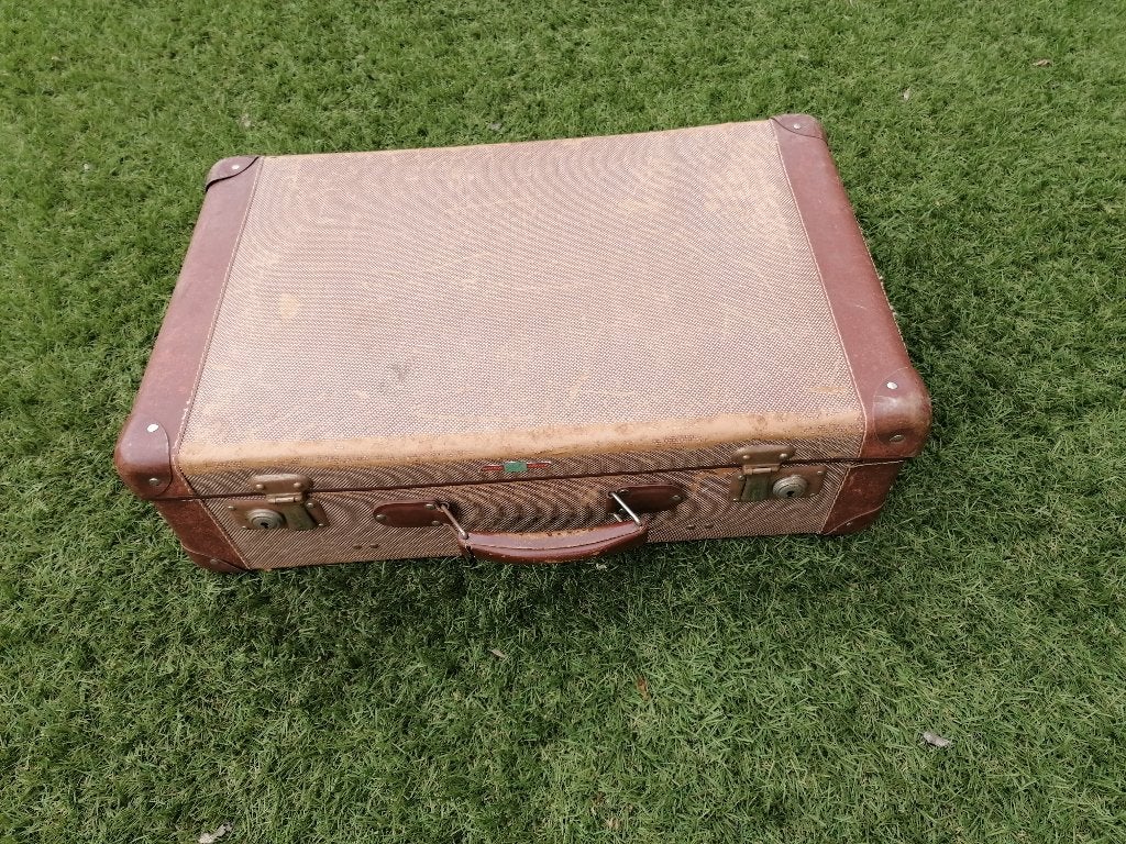 Vintage koffer, Handtassen en Accessoires, Koffers, Gebruikt, Hard kunststof, Slot, 35 tot 45 cm