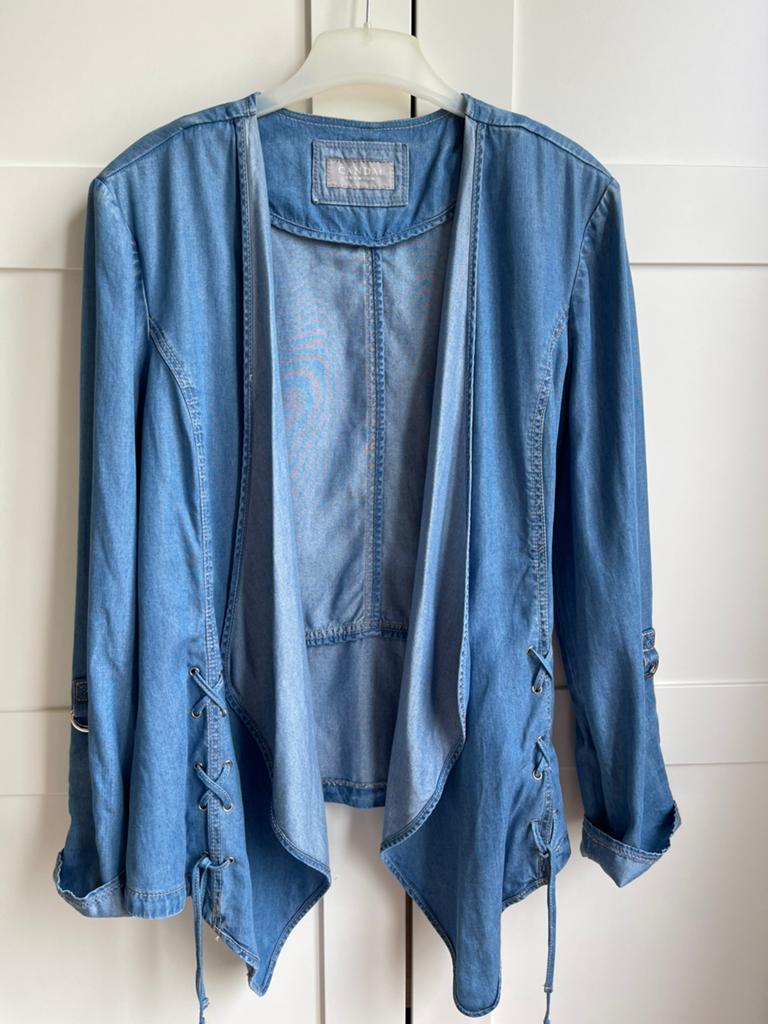 Jeansjack voor dames, Kleding | Dames, Blouses en Tunieken, Verzenden, Zo goed als nieuw, Maat 42/44 (L), Blauw