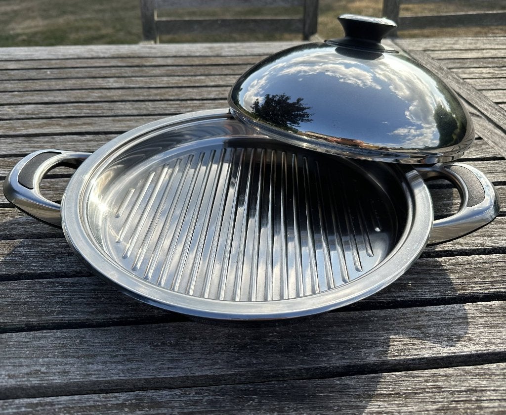 Pan T&T design Turboinduction, Met deksel, Ophalen, Zo goed als nieuw, Inox