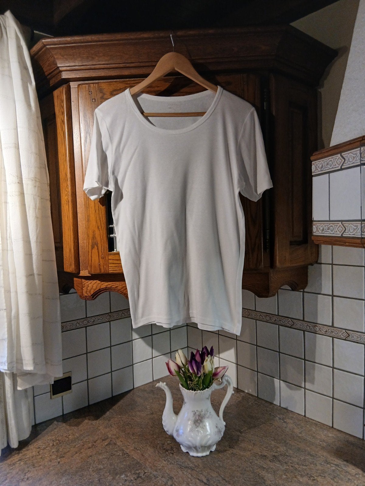 Wit T-shirt Livergy Maat M – Mooie Staat, Enlèvement ou Envoi, Taille 48/50 (M), Blanc