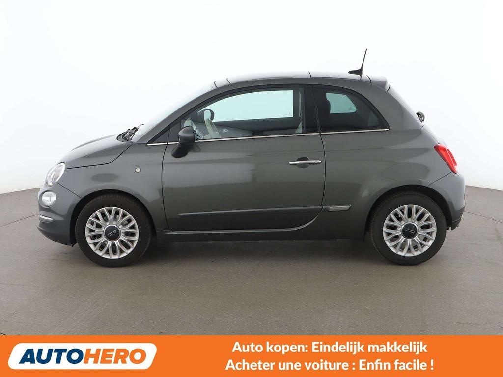 Fiat 500 1.2 Lounge (bj 2019), 4 zetels, Gebruikt, Handgeschakeld, Grijs