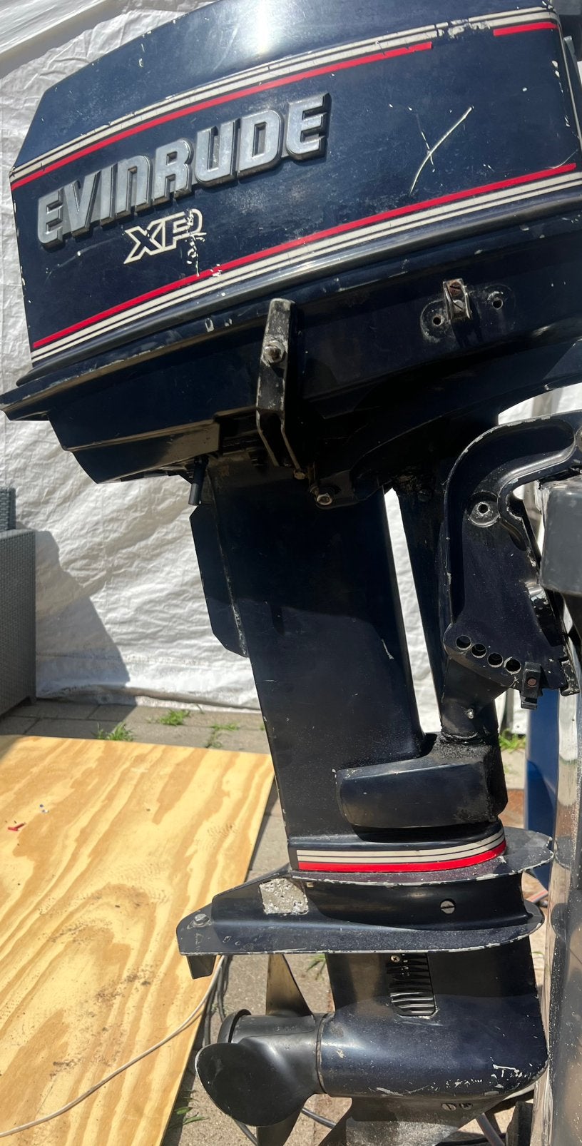 Evinrude 25PK XP kortstaart buitenboordmotor weg=weg, Ophalen, Zo goed als nieuw, Benzine, Buitenboordmotor