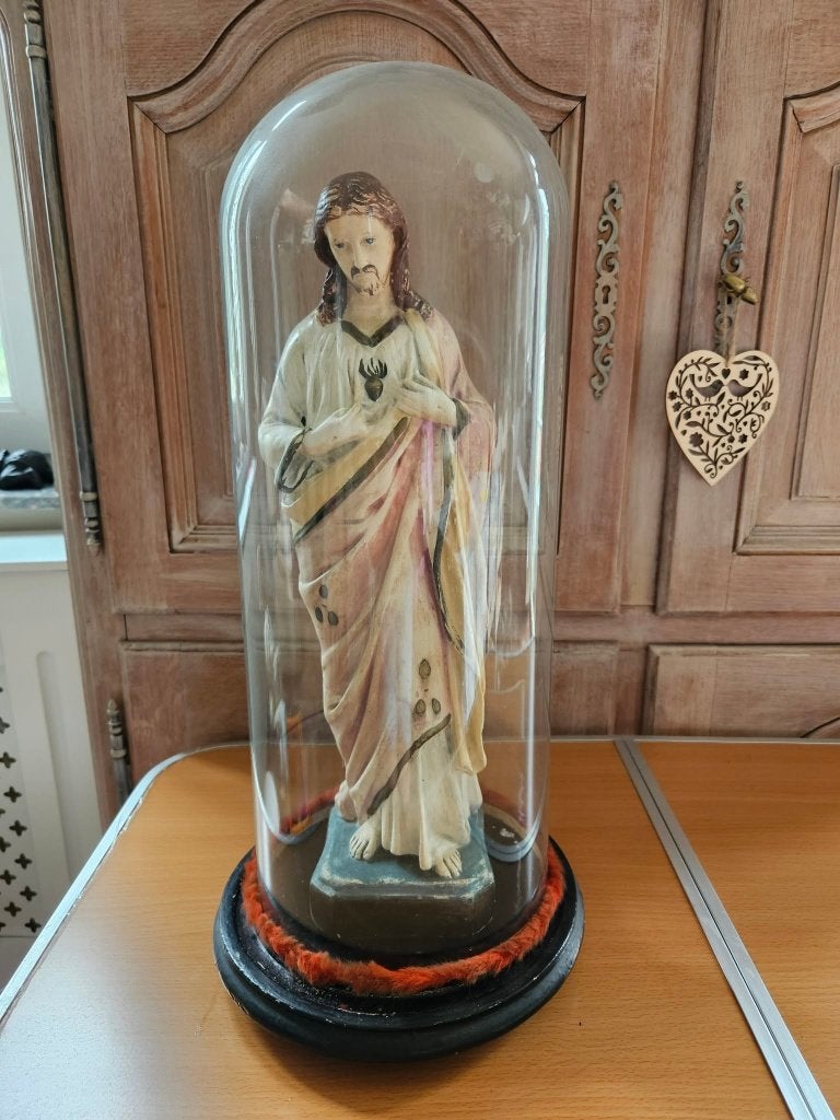 Jezus Christus onder stolp, Antiek en Kunst, Ophalen