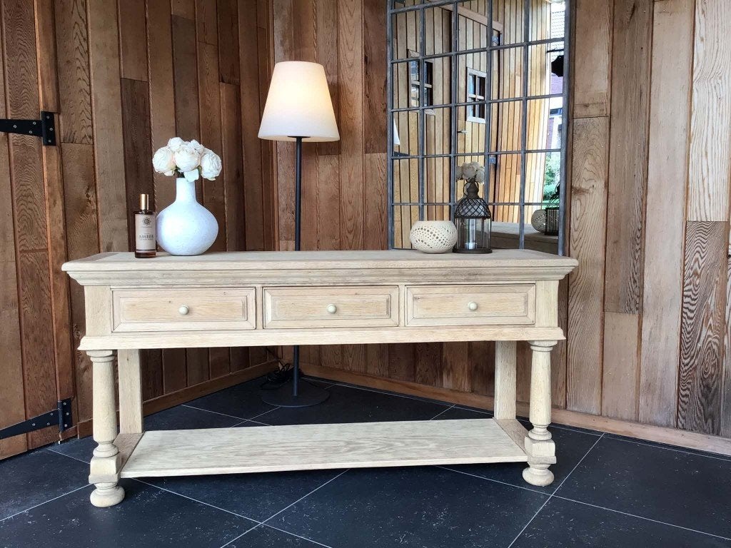 antieke eiken sidetable, Ophalen, 100 tot 150 cm, Eikenhout, Nieuw