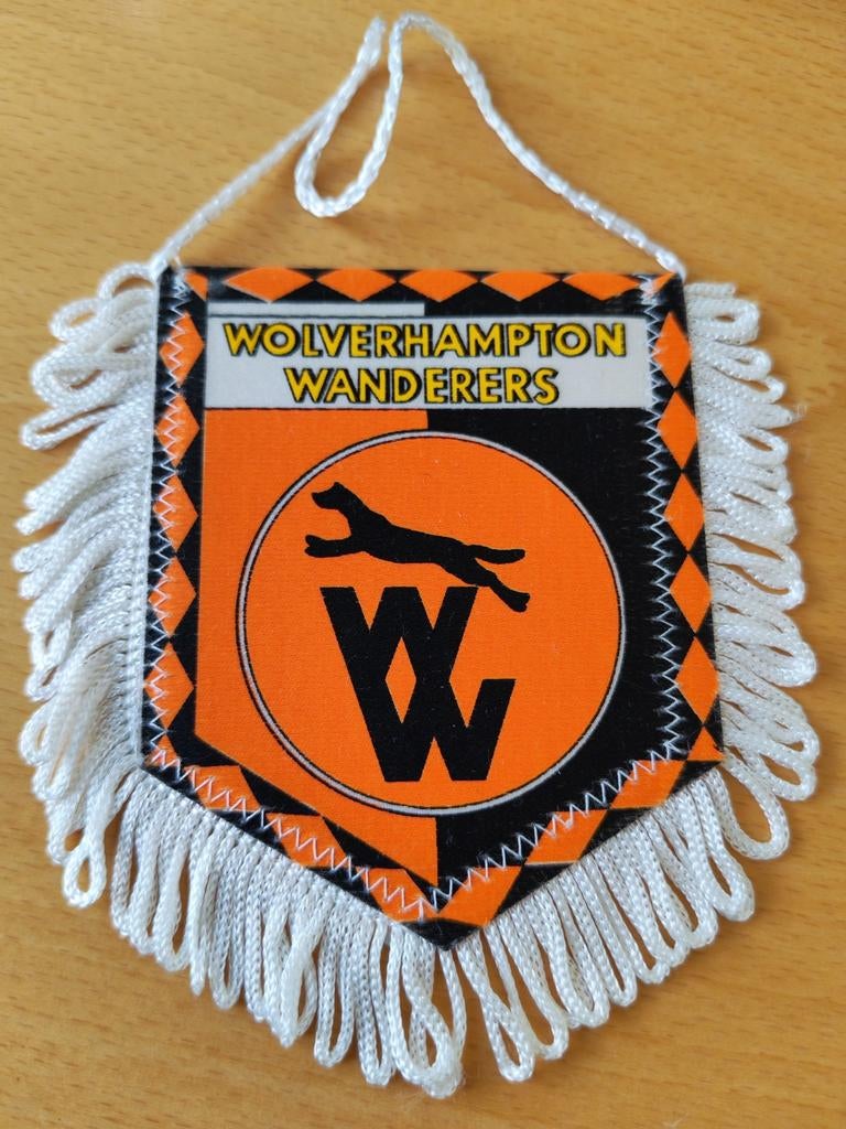 Bannière fanion vintage des Wolverhampton Wanderers, Enlèvement ou Envoi