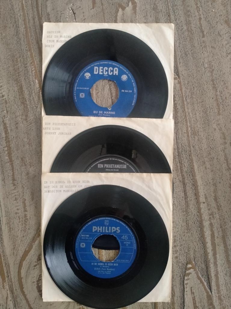 Drie antieke singles met oude Nederlandstalige nummers., Cd's en Dvd's, Ophalen