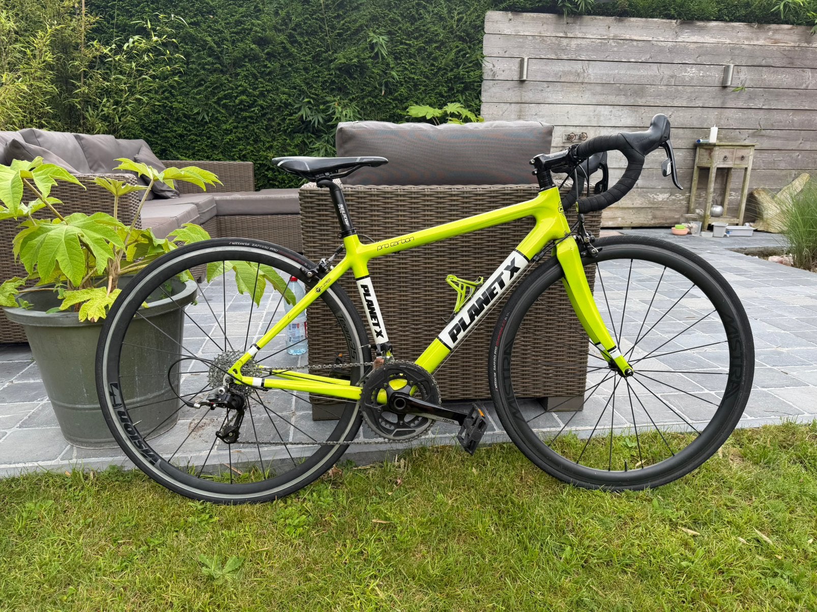 Planet X pro carbon kleur ‘lemon’ maat S, Fietsen en Brommers, Gebruikt, Carbon, 49 tot 53 cm, Ophalen