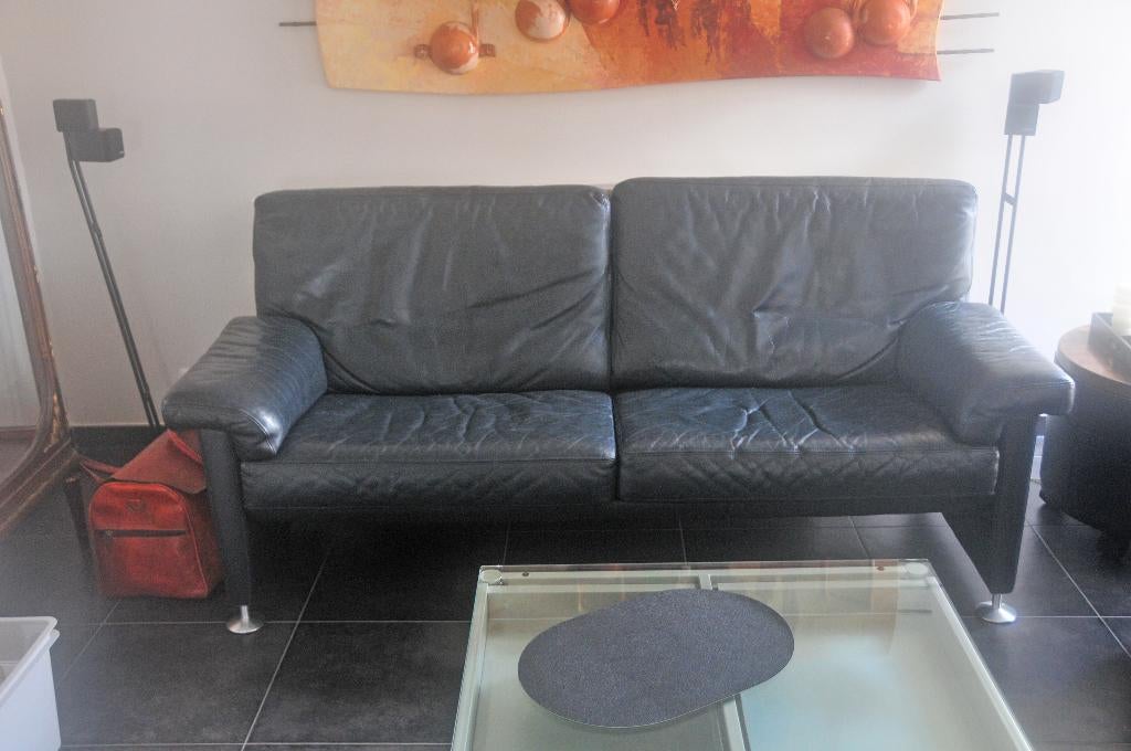 Canapé en cuir Durlet, 150 cm ou plus, Klassiek, Enlèvement, Utilisé