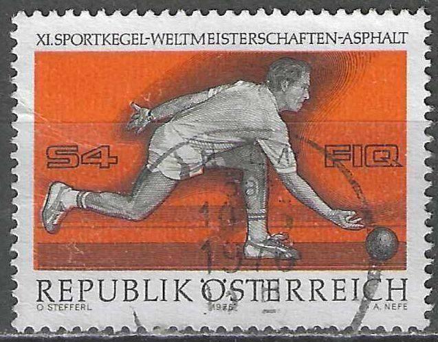 Autriche 1976 - Yvert 1341 - Championnat de bowling (ST), Timbres & Monnaies, Timbres | Europe | Autriche, Envoi, Affranchi