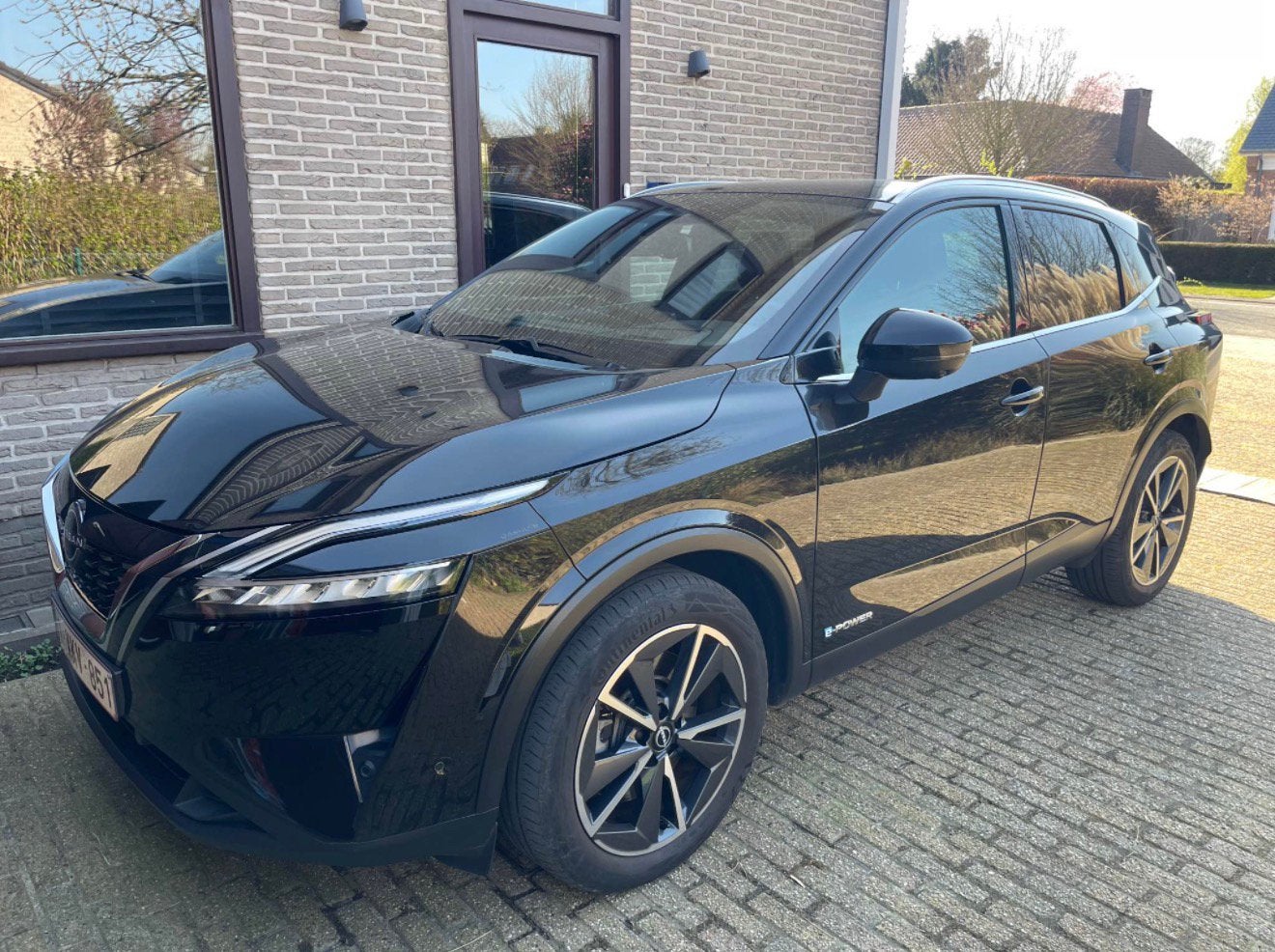 Nissan Qashqai E-Power Hybride, Automaat, Zwart, Zwart, 360° camera
