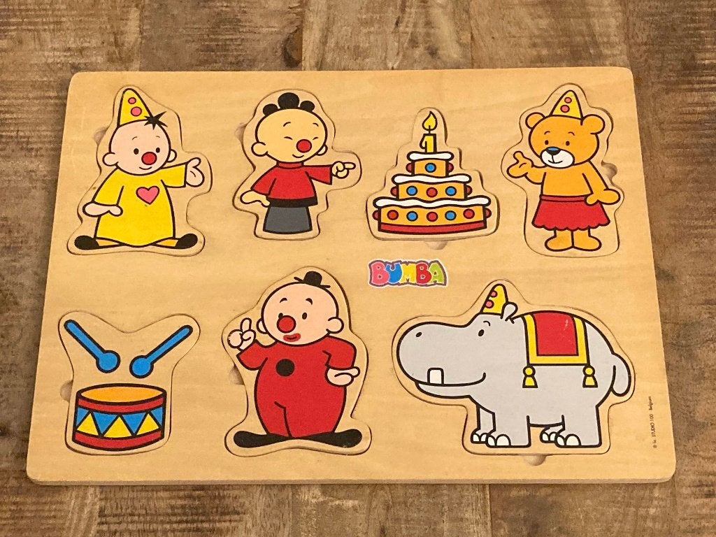 Houten inlegpuzzel Bumba en zijn vriendjes - Studio 100, Enlèvement ou Envoi, Moins de 10 pièces, Utilisé, En bois