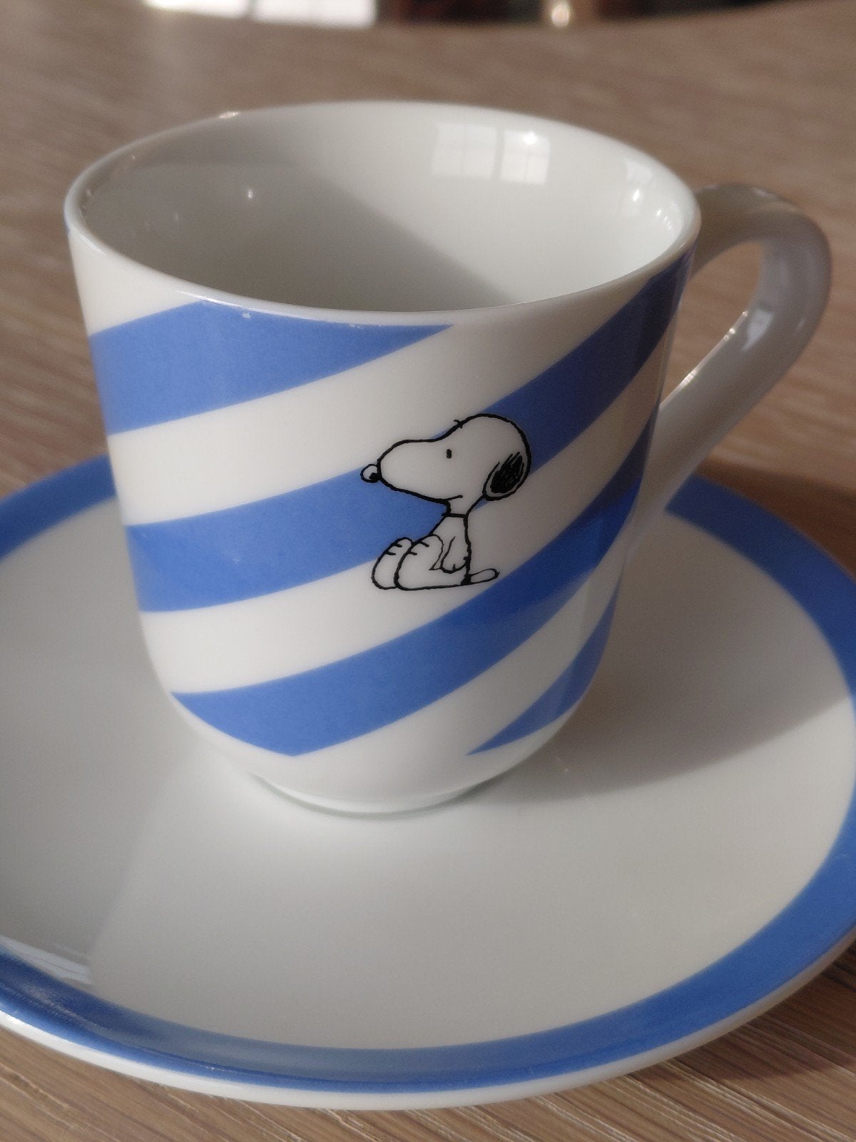 Espresso tas Snoopy, Ophalen