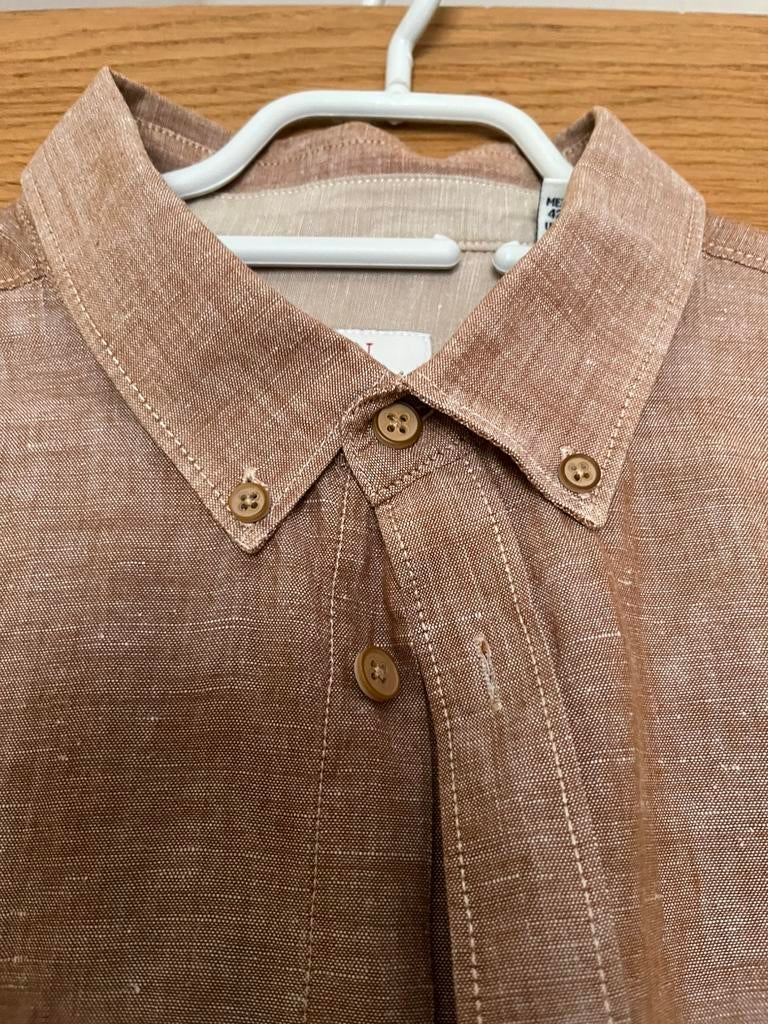 Linnen heren hemd  Springfield in NIEUWSTAAT XL, Ophalen of Verzenden, Nieuw, Beige