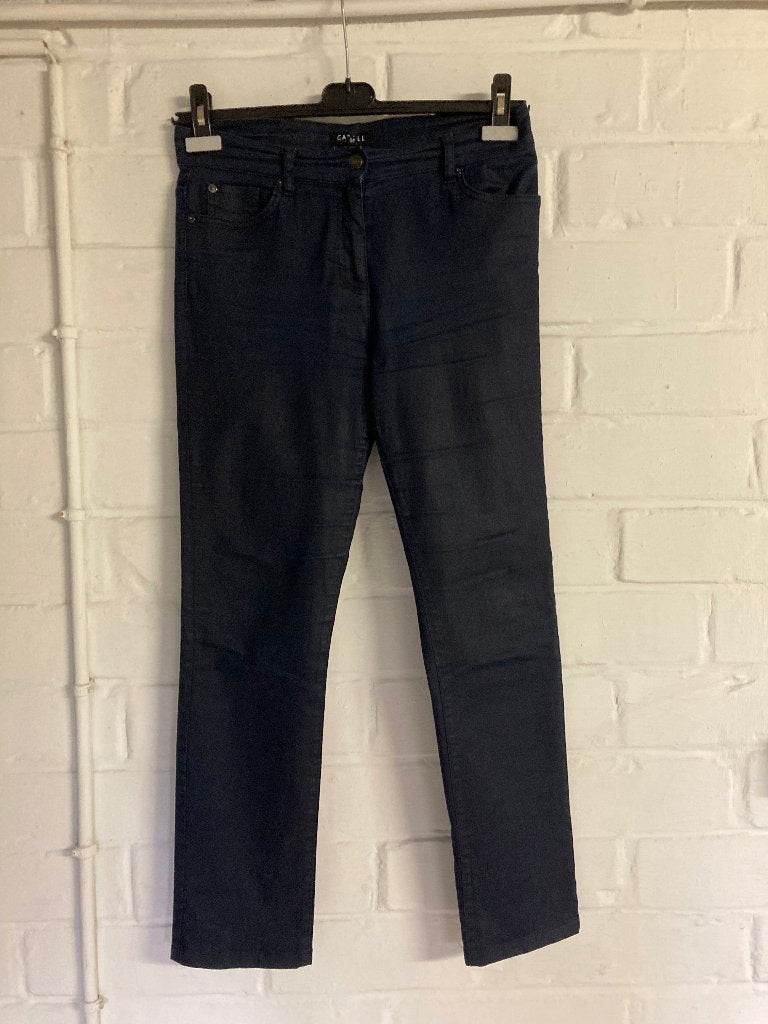 Donkerblauwe lange broek, Caroll, 40, Taille 38/40 (M), Enlèvement ou Envoi, Caroll, Comme neuf