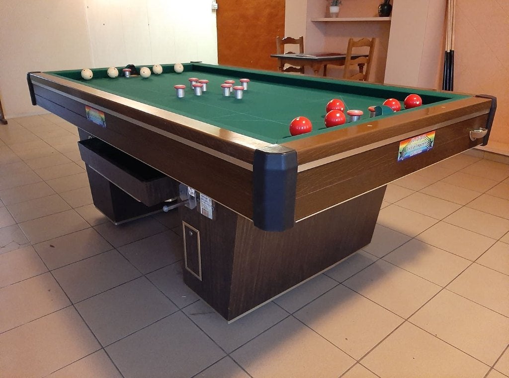Nieuwe en gebruikte biljarts en voetbaltafels., Sport en Fitness, Biljarten en Poolen, Ophalen, Zo goed als nieuw, Biljarttafel