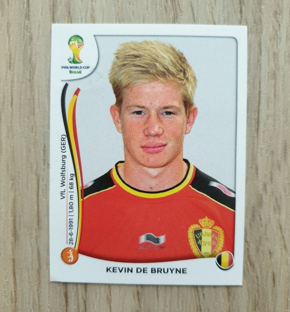 Kevin De Bruyne Panini WK 2014 ROOKIE, Ophalen of Verzenden, Zo goed als nieuw, Poster, Plaatje of Sticker
