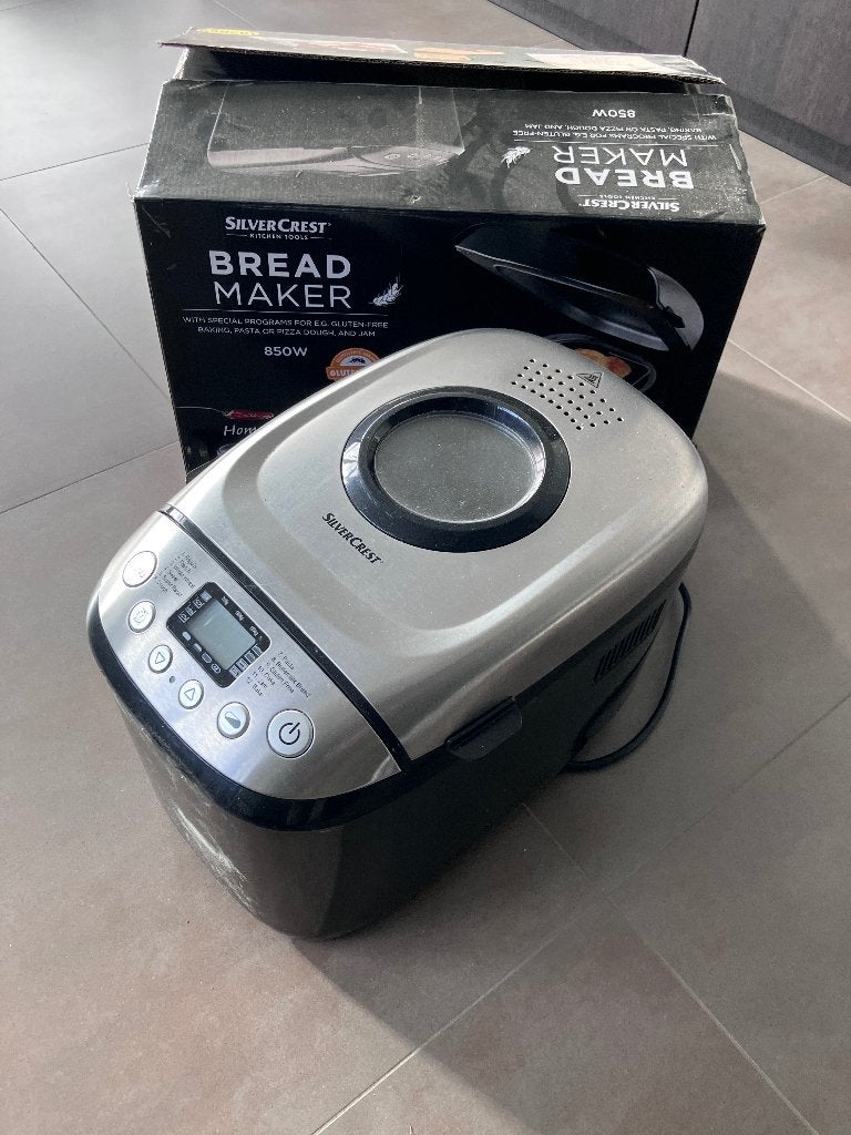 SilverCrest Broodbakmachine 850W – DEFECT, Niet werkend, 1200 tot 1600 gram deeg, Kijkvenster, Ophalen