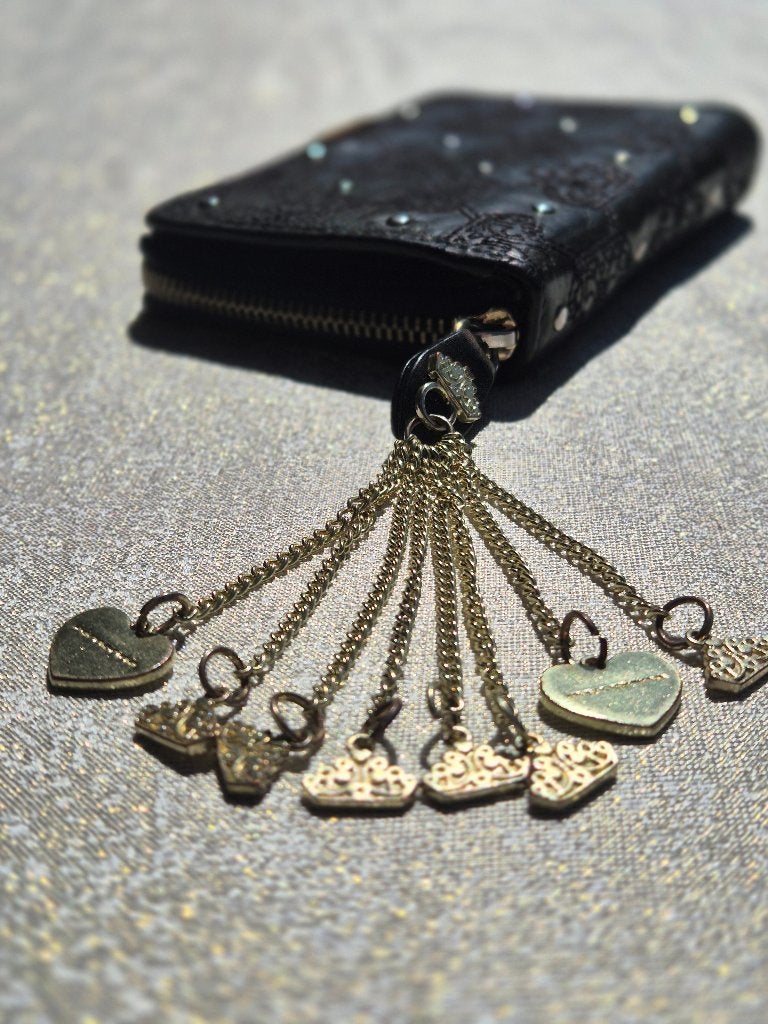 Fornarina portefeuille  '90 - leder zwart/goud, Handtassen en Accessoires, Portemonnees, Overige merken, Gebruikt, Zwart, Ophalen of Verzenden