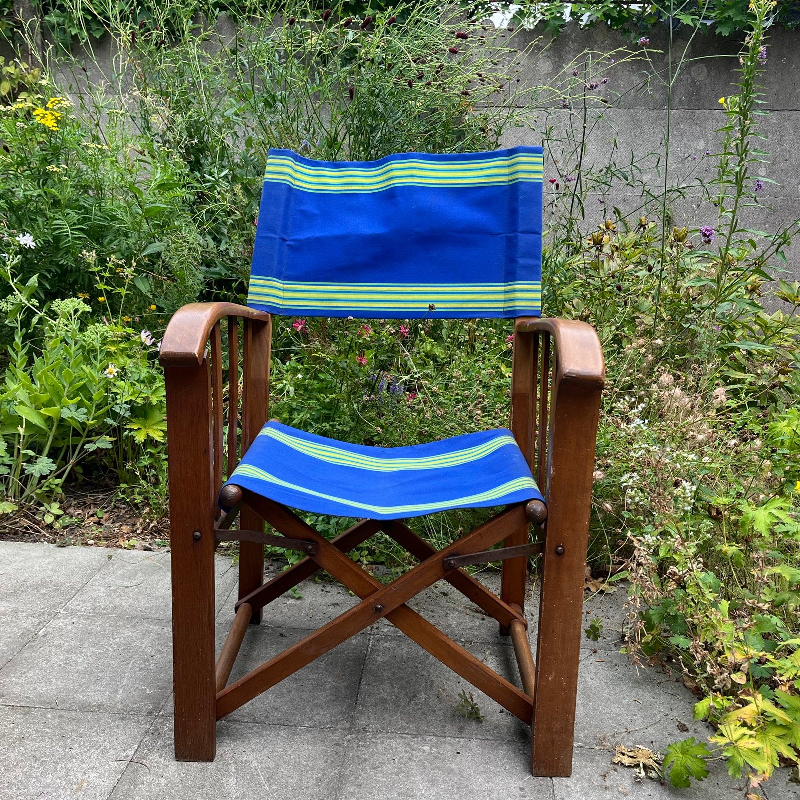 Chaise de jardin en bois ancienne/chaise pliante Torck, Antiquités & Art, Enlèvement