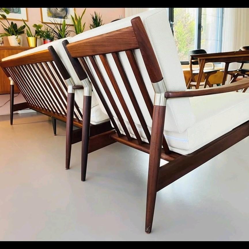 Prachtige Deense 3+1-zitsbankset in Denemarken design, Minder dan 75 cm, 150 tot 200 cm, Ophalen of Verzenden, Zo goed als nieuw