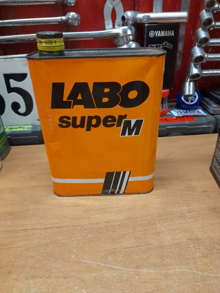 Oude Labo Super M lege oliekan, Ophalen of Verzenden, Gebruikt, Overige typen