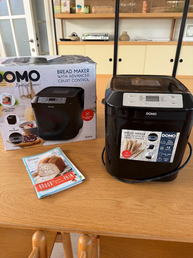 Broodmachine DOMO B3974, Gebruikt, 800 tot 1200 gram deeg, Kijkvenster, Ophalen