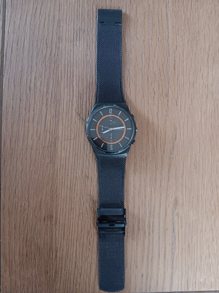 SKAGEN, Handtassen en Accessoires, Horloges | Heren, Staal, Staal, Polshorloge, Zo goed als nieuw