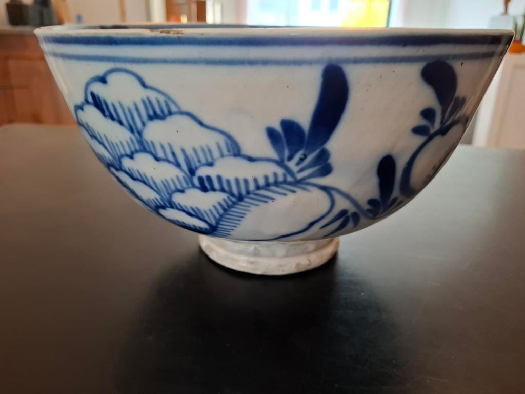 Grand plat chinois, poterie ancienne, Antiquités & Art, Antiquités | Assiettes décoratives & Carrelages, Enlèvement ou Envoi