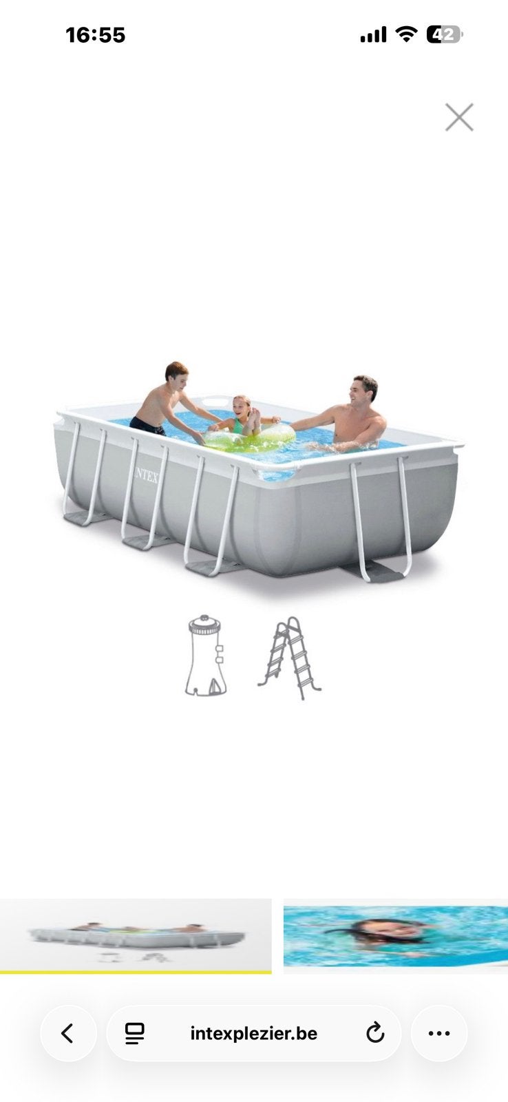 Prism frame rectangular premium pool set, Enlèvement, Comme neuf