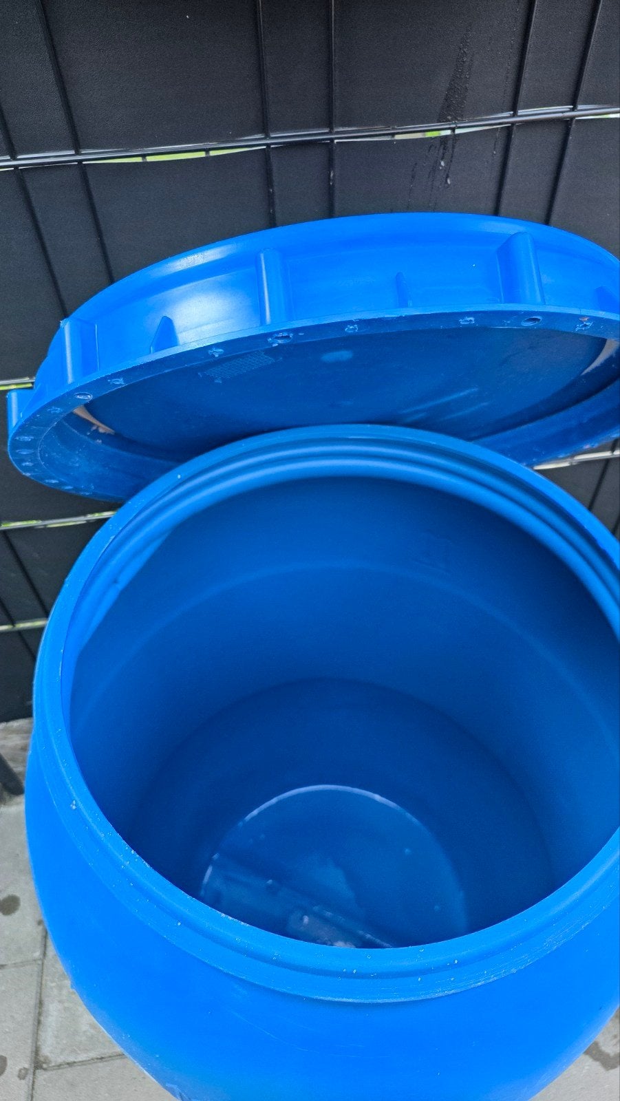4x Blauwe regenton / voerton 220 liter (Levensmiddelenkwalit, Enlèvement ou Envoi