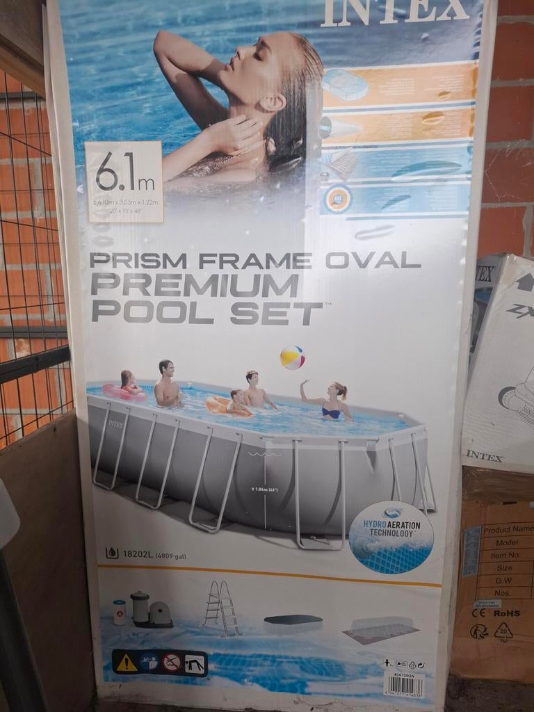 Intex prism frame zwembad met filterpomp, Enlèvement, Comme neuf